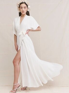 Reformation Petites Winslow Dress Ivory - Size XSP